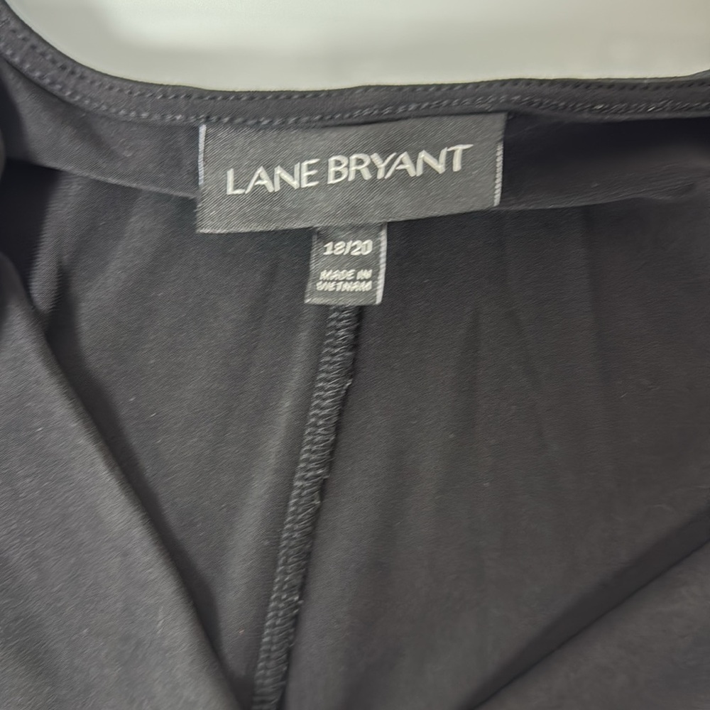 Lane Bryant black 3/4-Sleeve Surplice Fit & Flare Dress 18/20. - Picture 8 of 13